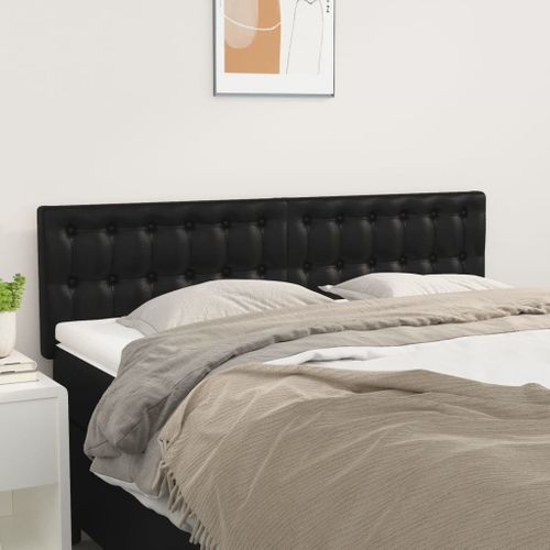 Têtes De Lit 2 Pièces Noir 72x5x78/88 Cm Simili