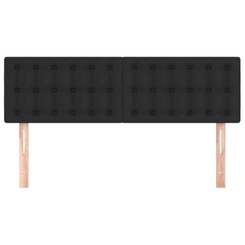 Têtes De Lit 2 Pièces Noir 72x5x78/88 Cm Simili