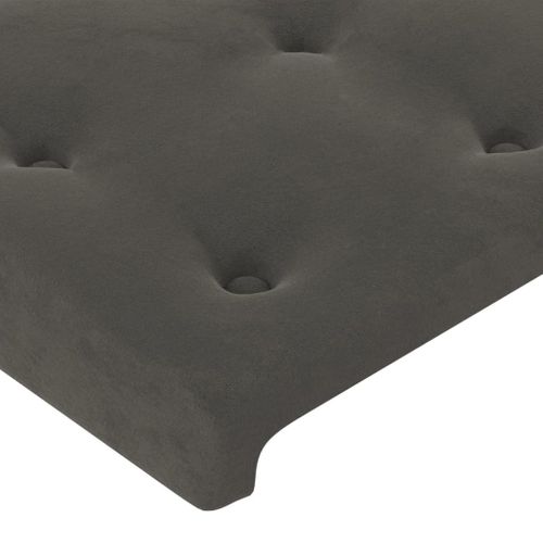 Têtes De Lit Gris Foncé 200x5x78/88 Cm Velours