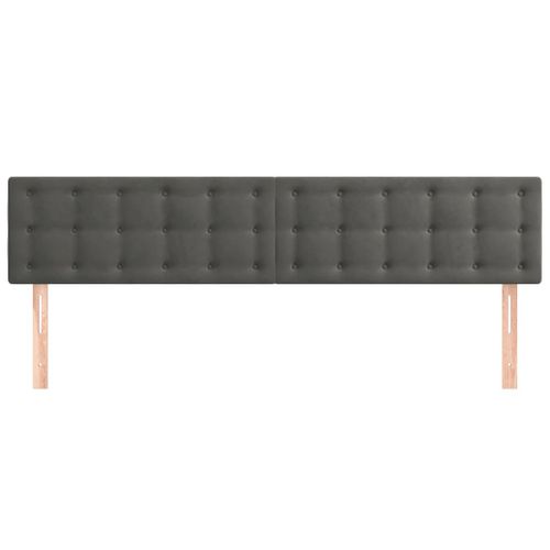 Têtes De Lit Gris Foncé 200x5x78/88 Cm Velours