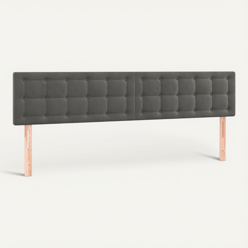 Têtes De Lit Gris Foncé 200x5x78/88 Cm Velours