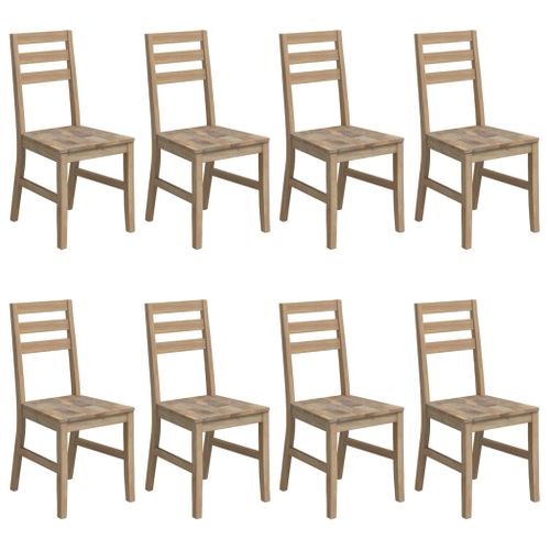 Chaises À Manger Lot De 8 Bois D'acacia Massif