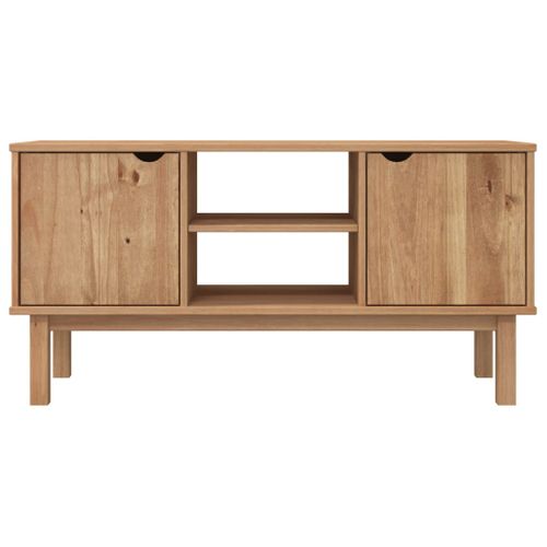 Meuble TV Otta 113,5x43x57 Cm Bois De Pin Massif