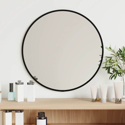 Miroir Mural Noir D. 40 Cm Rond
