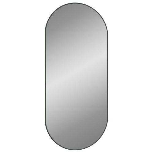 Miroir Mural Noir 100x45 Cm Ovale