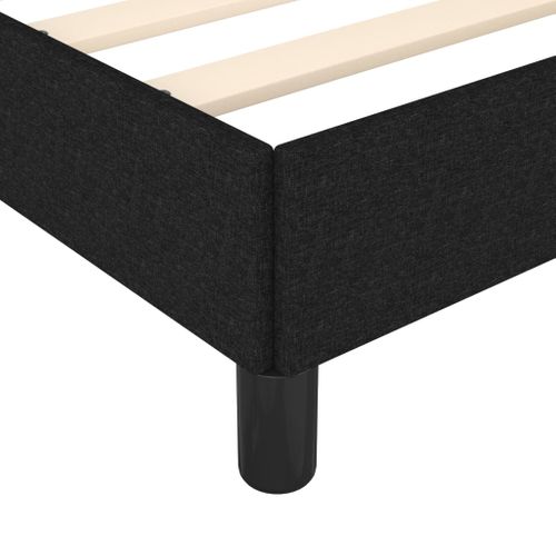 Cadre De Lit Noir 140x190 Cm Tissu