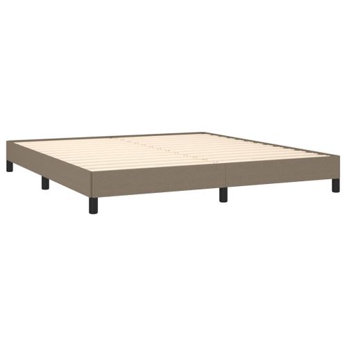 Cadre De Lit Sans Matelas Taupe 160x200 Cm Tissu