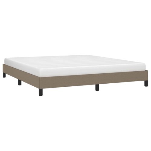 Cadre De Lit Sans Matelas Taupe 160x200 Cm Tissu