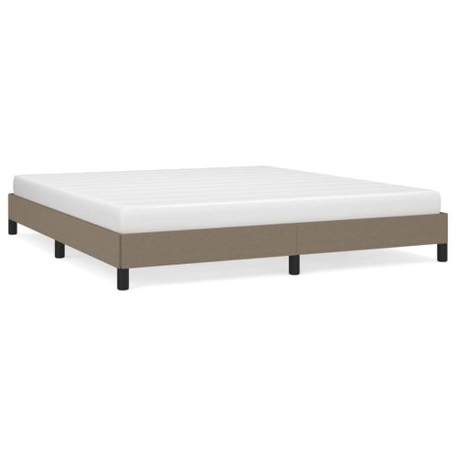 Cadre De Lit Sans Matelas Taupe 160x200 Cm Tissu