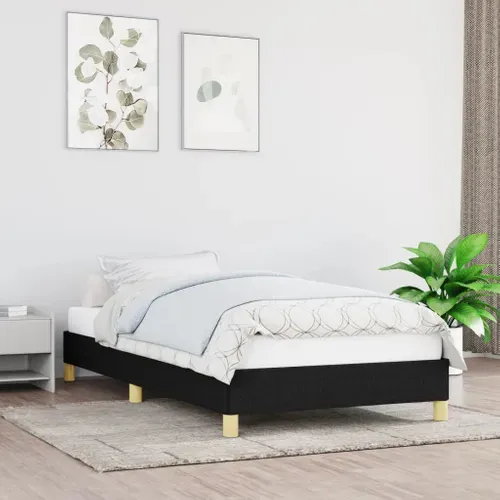 Cadre De Lit Noir 90x200 Cm Tissu