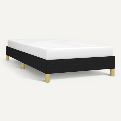 Cadre De Lit Noir 90x200 Cm Tissu