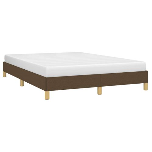Cadre De Lit Sans Matelas Marron Foncé 140x190 Cm Tissu