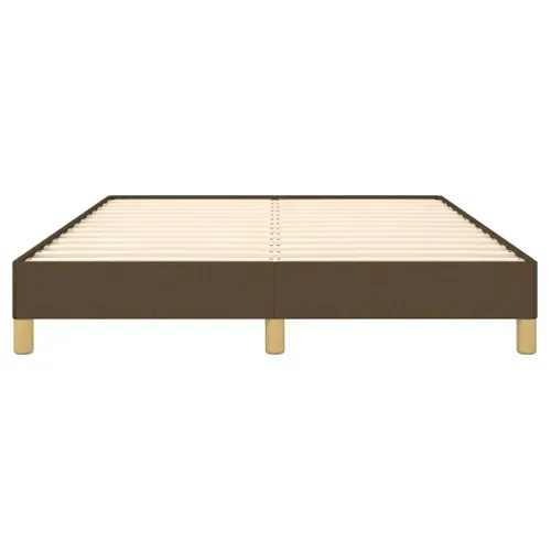 Cadre De Lit Sans Matelas Marron Foncé 140x190 Cm Tissu