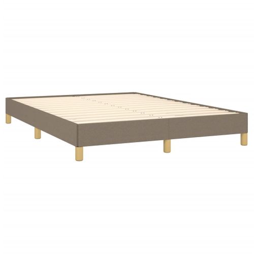 Cadre De Lit Sans Matelas Taupe 140x200 Cm Tissu
