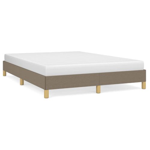 Cadre De Lit Sans Matelas Taupe 140x200 Cm Tissu