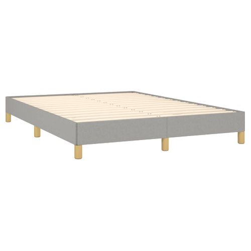 Cadre De Lit Sans Matelas Gris Clair 160x200 Cm Tissu