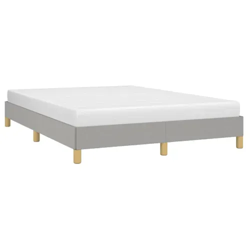 Cadre De Lit Sans Matelas Gris Clair 160x200 Cm Tissu