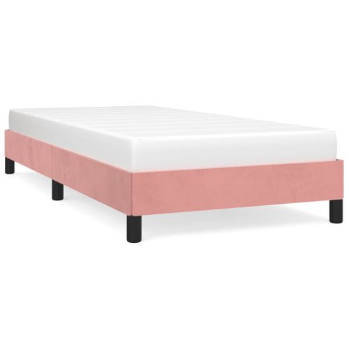 Cadre De Lit Sans Matelas Rose 90x190 Cm Velours
