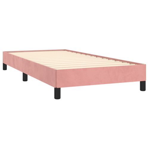 Cadre De Lit Sans Matelas Rose 90x190 Cm Velours