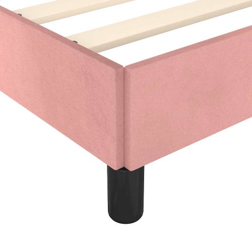 Cadre De Lit Sans Matelas Rose 90x190 Cm Velours