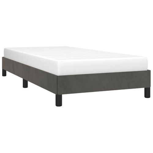 Cadre De Lit Sans Matelas Gris Foncé 90x200 Cm Velours