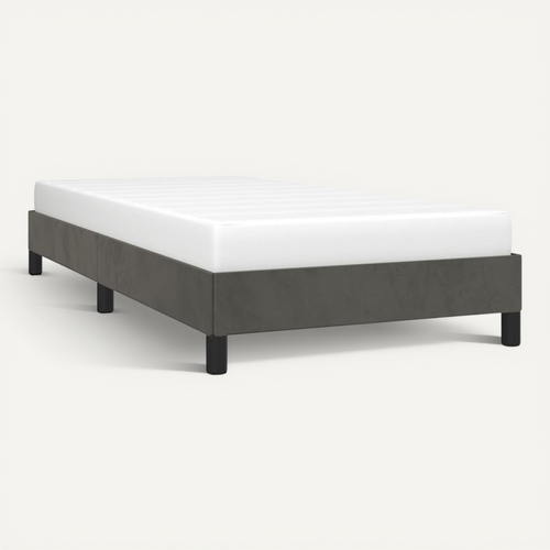 Cadre De Lit Sans Matelas Gris Foncé 90x200 Cm Velours