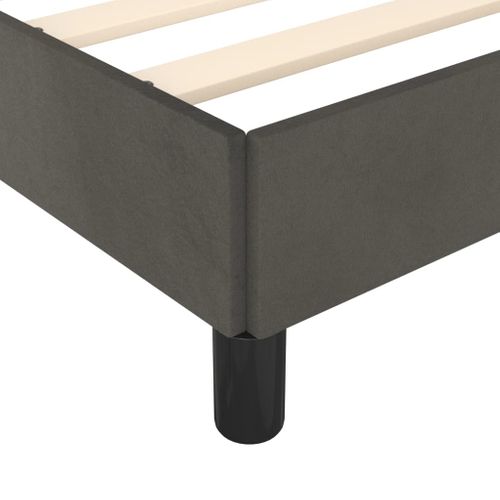 Cadre De Lit Sans Matelas Gris Foncé 90x200 Cm Velours