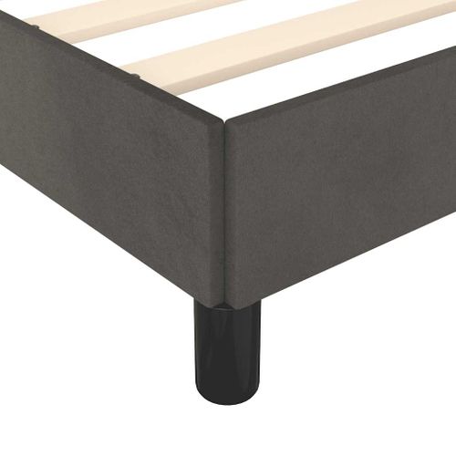 Cadre De Lit Sans Matelas Gris Foncé 140x190 Cm Velours