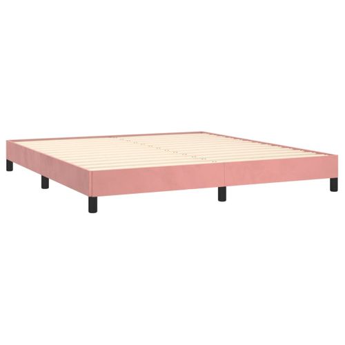 Cadre De Lit Sans Matelas Rose 180x200 Cm Velours