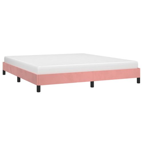 Cadre De Lit Sans Matelas Rose 180x200 Cm Velours