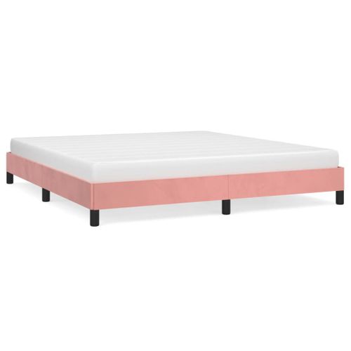Cadre De Lit Sans Matelas Rose 180x200 Cm Velours