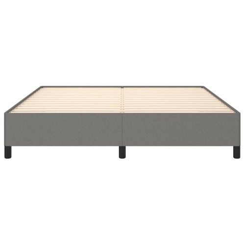Cadre De Lit Sans Matelas Gris Foncé 160x200 Cm Tissu