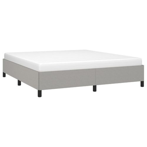 Cadre De Lit Sans Matelas Gris Clair 180x200 Cm Tissu