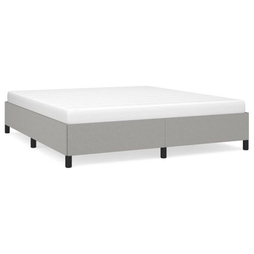 Cadre De Lit Sans Matelas Gris Clair 180x200 Cm Tissu