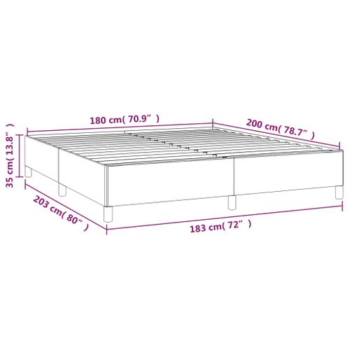 Cadre De Lit Sans Matelas Gris Clair 180x200 Cm Tissu