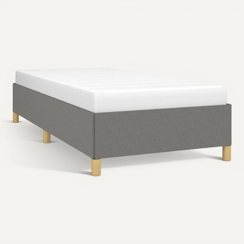Cadre De Lit Sans Matelas Gris Foncé 90x190 Cm Tissu