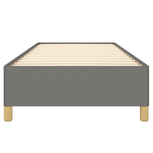 Cadre De Lit Sans Matelas Gris Foncé 90x190 Cm Tissu