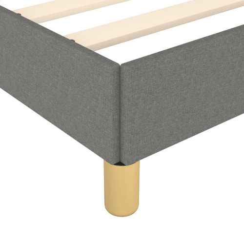 Cadre De Lit Sans Matelas Gris Foncé 90x190 Cm Tissu