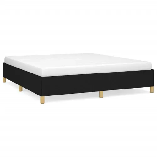Cadre De Lit Sans Matelas Noir 160x200 Cm Tissu