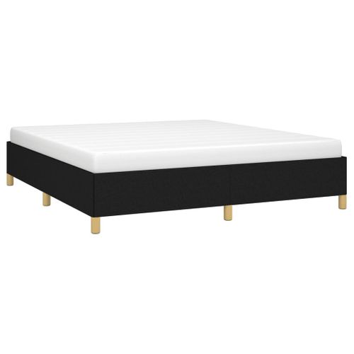 Cadre De Lit Sans Matelas Noir 160x200 Cm Tissu