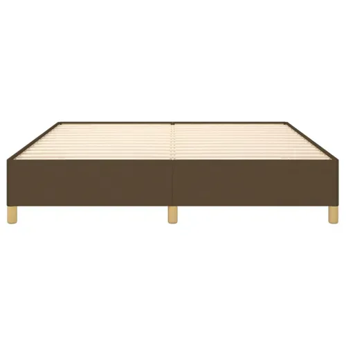 Cadre De Lit Sans Matelas Marron Foncé 160x200 Cm Tissu
