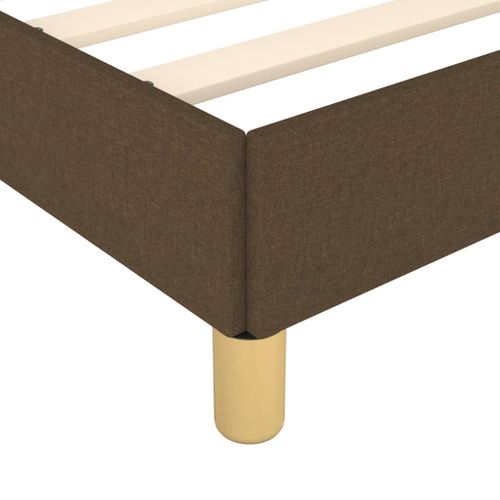 Cadre De Lit Sans Matelas Marron Foncé 160x200 Cm Tissu