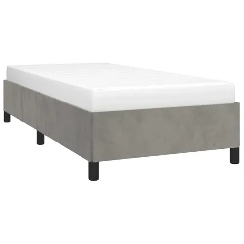 Cadre De Lit Sans Matelas Gris Clair 100x200 Cm Velours