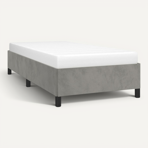 Cadre De Lit Sans Matelas Gris Clair 100x200 Cm Velours