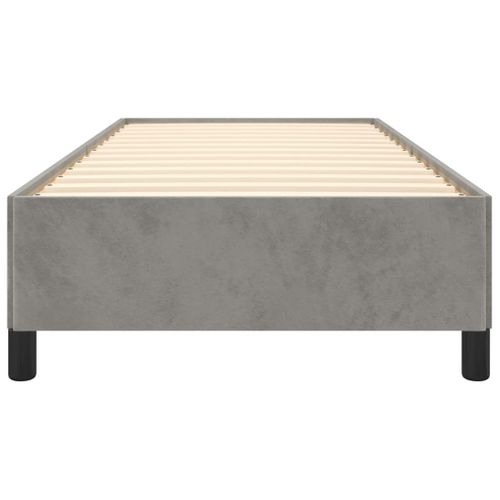 Cadre De Lit Sans Matelas Gris Clair 100x200 Cm Velours