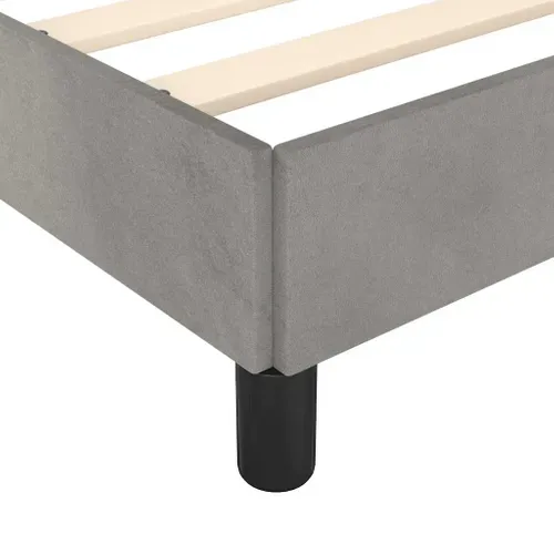 Cadre De Lit Sans Matelas Gris Clair 100x200 Cm Velours