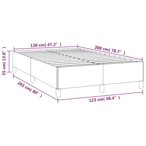 Cadre De Lit Sans Matelas Bleu Foncé 120x200 Cm Velours
