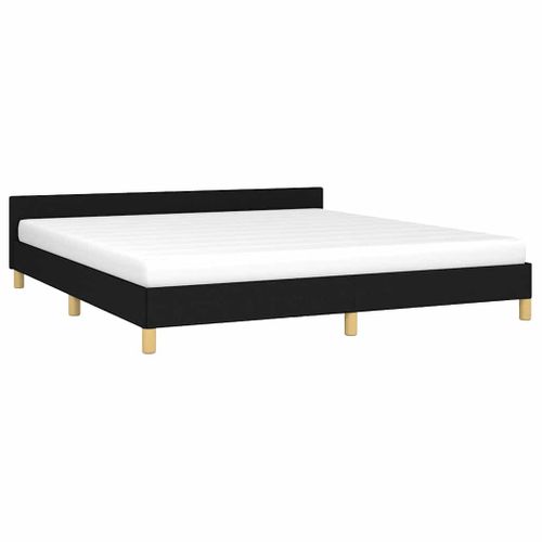 Cadre De Lit Sans Matelas Noir 160x200 Cm Tissu