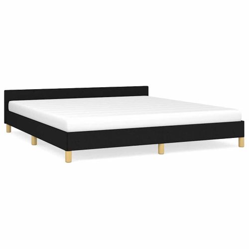 Cadre De Lit Sans Matelas Noir 160x200 Cm Tissu