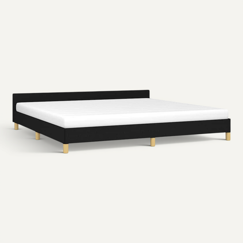 Cadre De Lit Sans Matelas Noir 200x200 Cm Tissu